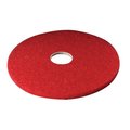 3M Scotch-Brite 20 in. D Non-Woven Natural/Polyester Fiber Floor Pad Red 5100-20